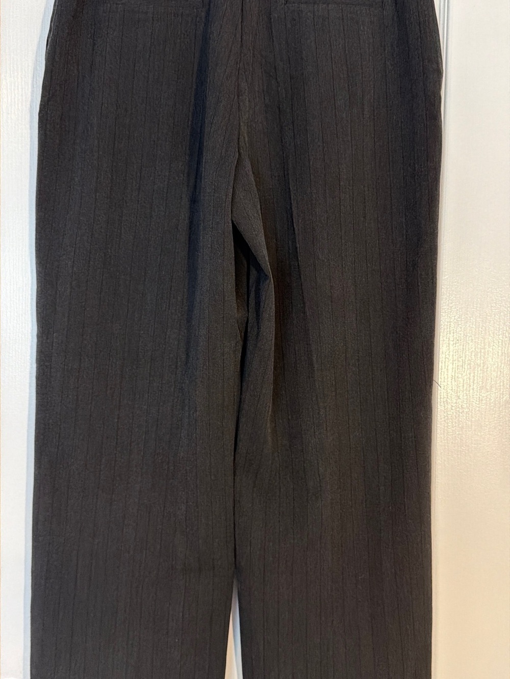 NWT ZARA Dark Grey Pinstripe Tailored Dress Pants Size XL - Picture 8 of 14